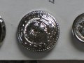 Silver crest button